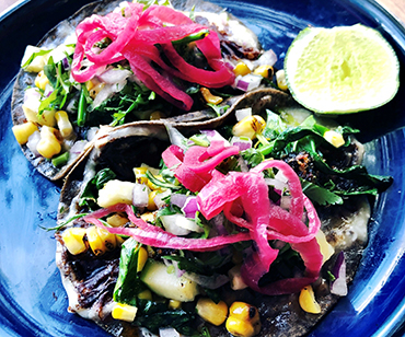 Socalo Vampiro Tacos made with Real California Hispanic-style Manchego, Panela and Cotija cheese.